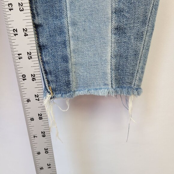 Blank NYC Reade Crop Patchwork High Rise Jeans Size 28 - Picture 10 of 13